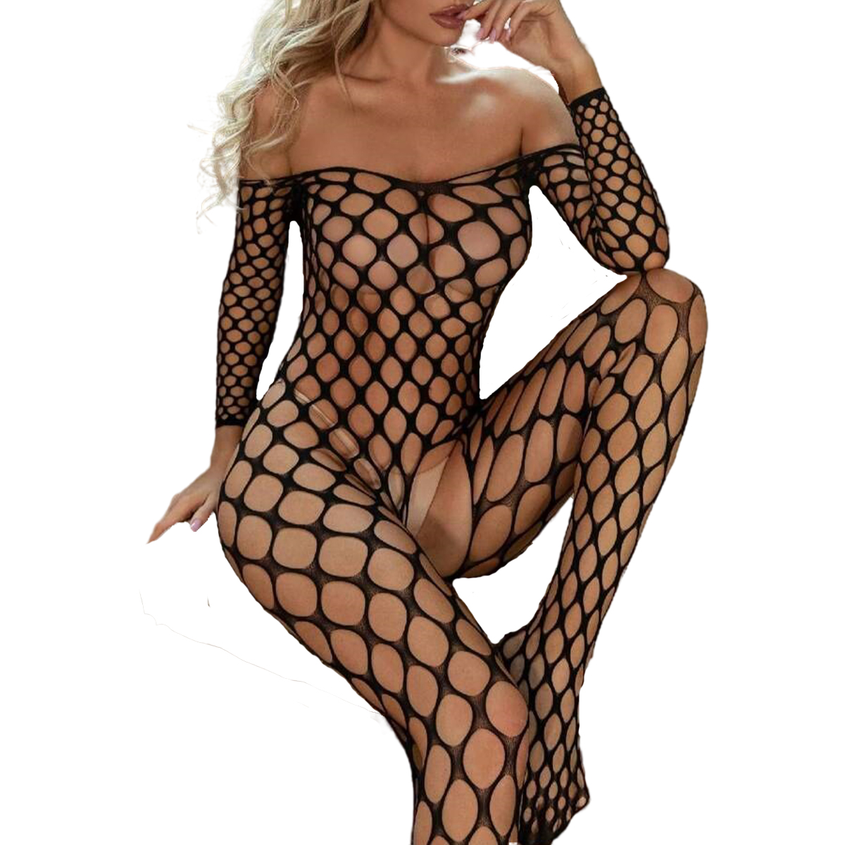 Bodystocking Fishnet - Sexy Lingerie Women Hollow Bodystocking Mesh