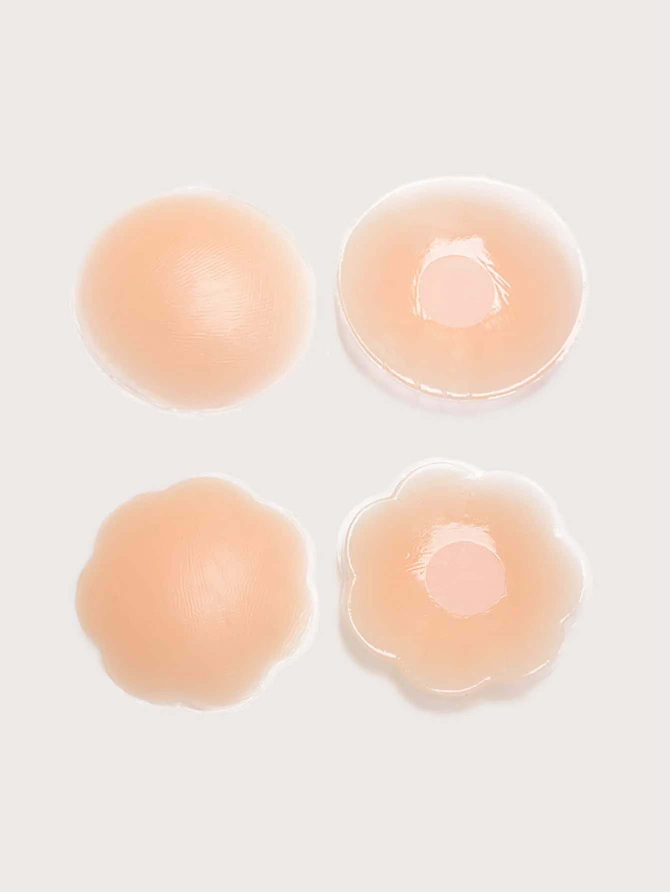 Silicone Bra Adhesive - Nipple Covers Flower & Round Shape