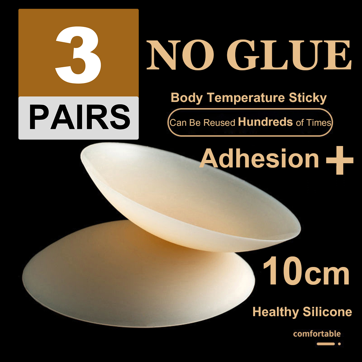 3Pairs No Glue Nipple Cover 10 - Nipple Cover Pasties 评论和价格