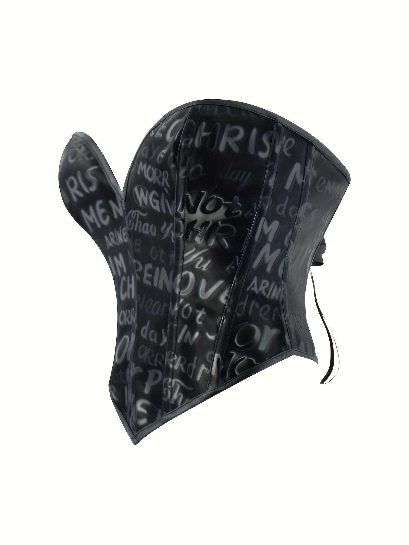Black letter printed strapless - Corset Waist Cinch 评论和价格