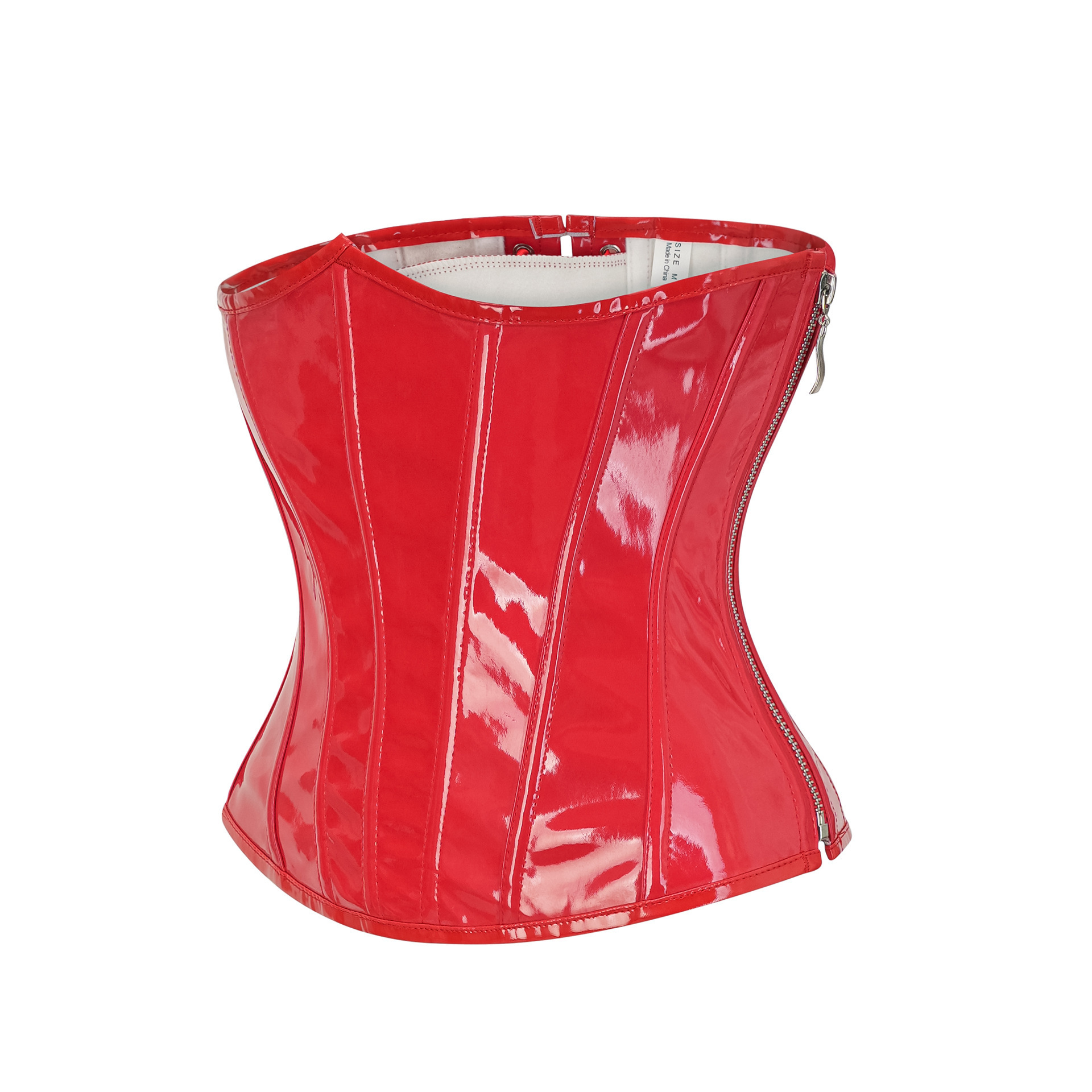 Steampunk Red PU Leather Side  - Corset Waist Cinch 评论和价格