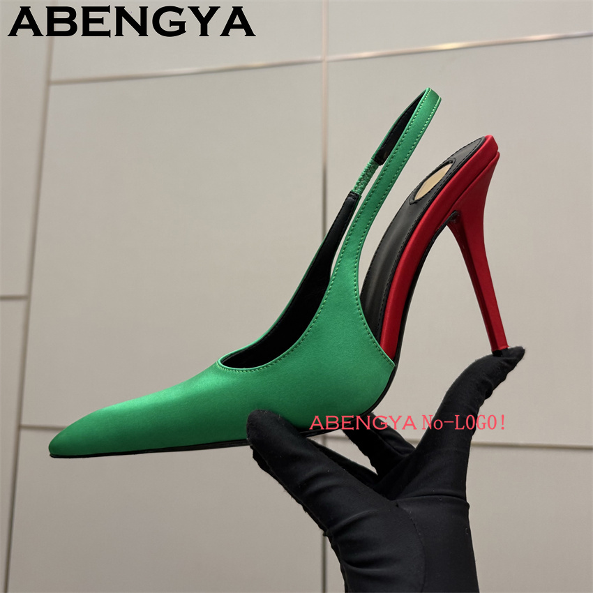 Multi-color Satin Pointy Toe T - Slip Dress Satin 评论和价格
