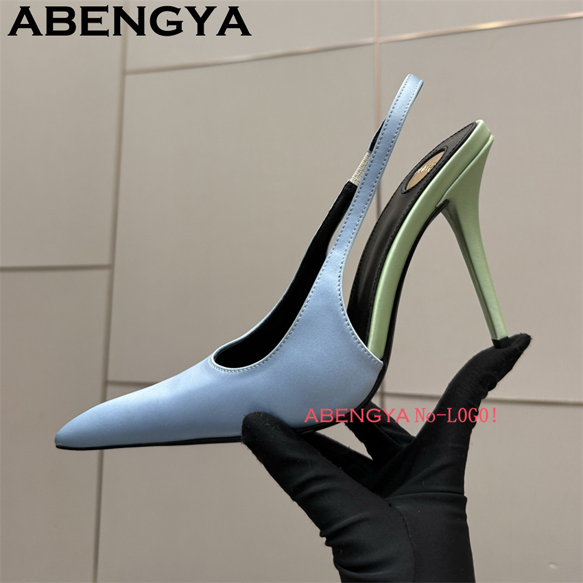 Multi-color Satin Pointy Toe T - Slip Dress Satin 评论和价格