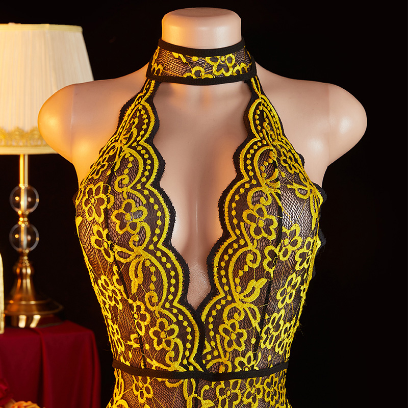 Crotchless Transparent Backles - Lace Teddy Lingerie 评论和价格
