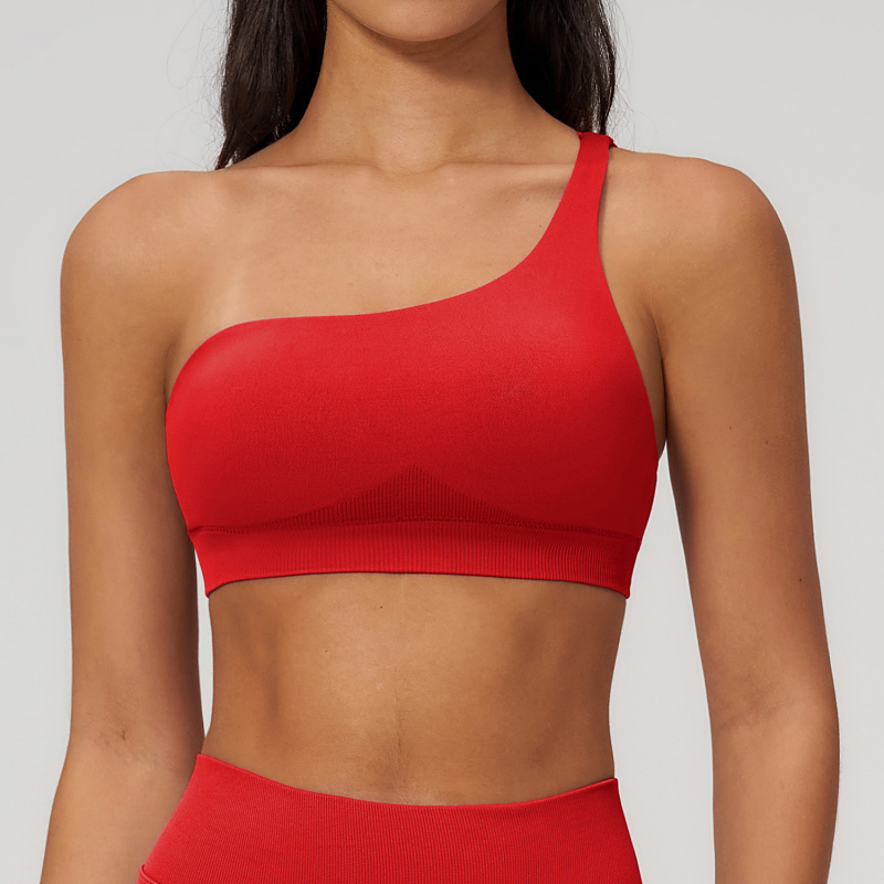 Spring Single-Shoulder Sporty  - Sports Bra High Impact 评论和价格