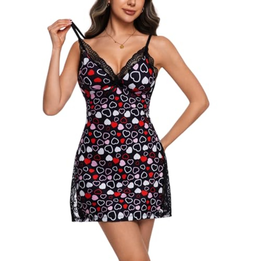 Night Gowns for Women V Neck L - Babydoll Chemise Night 评论和价格