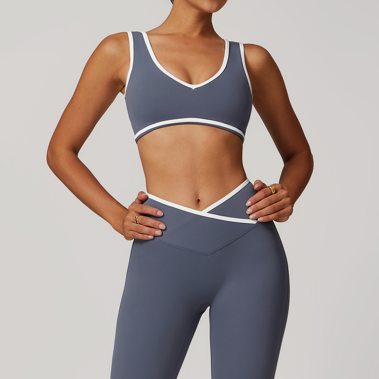 V-Neck Sports Bra Women Top Pu - Push Up Bra Padded 评论和价格