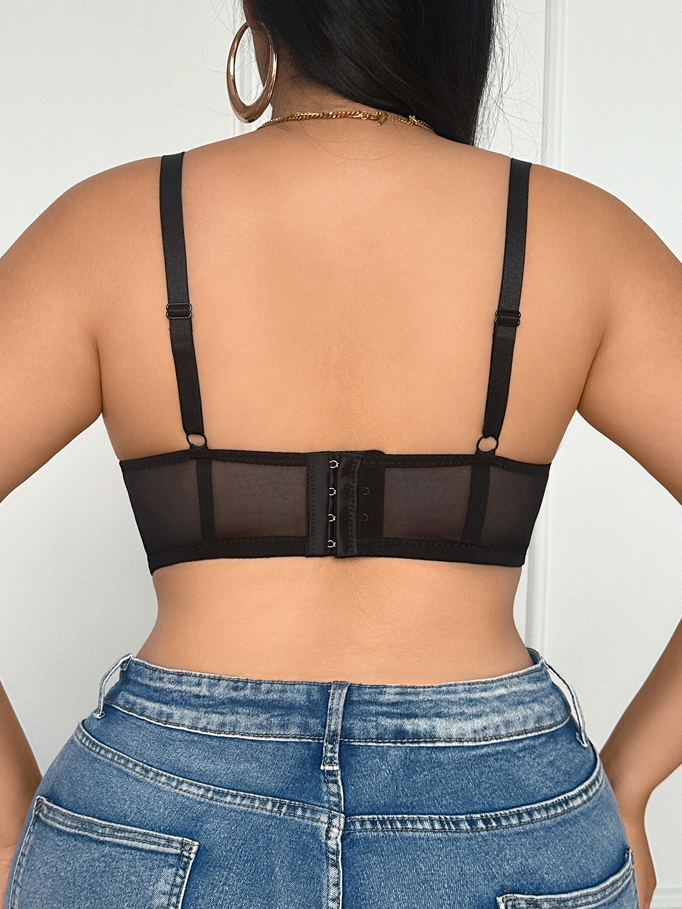 Wide Strap Plus Size Women Bra - Push Up Bra Padded 评论和价格
