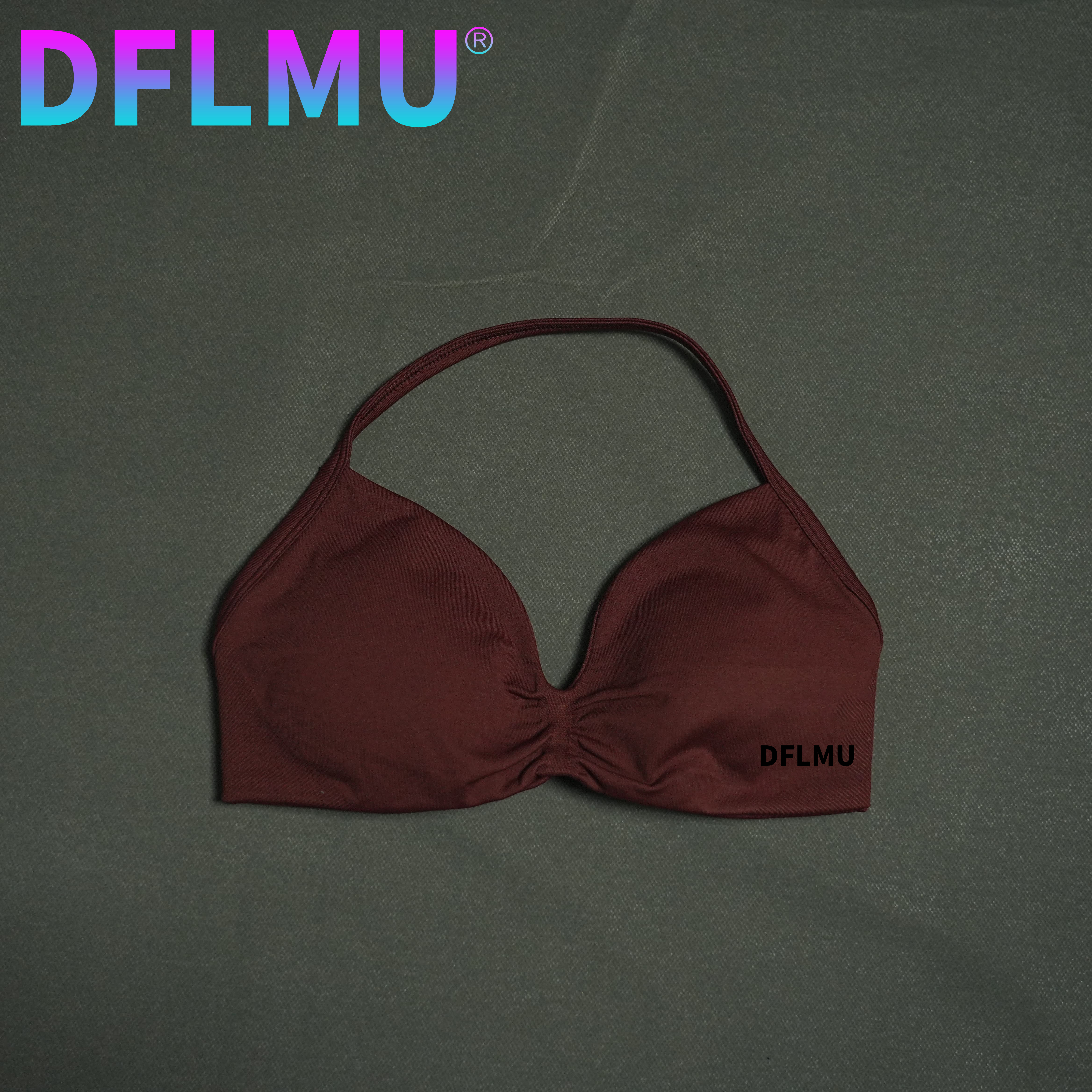 DFLMU Women Halter Sports Bra  - Push Up Bra Padded 评论和价格