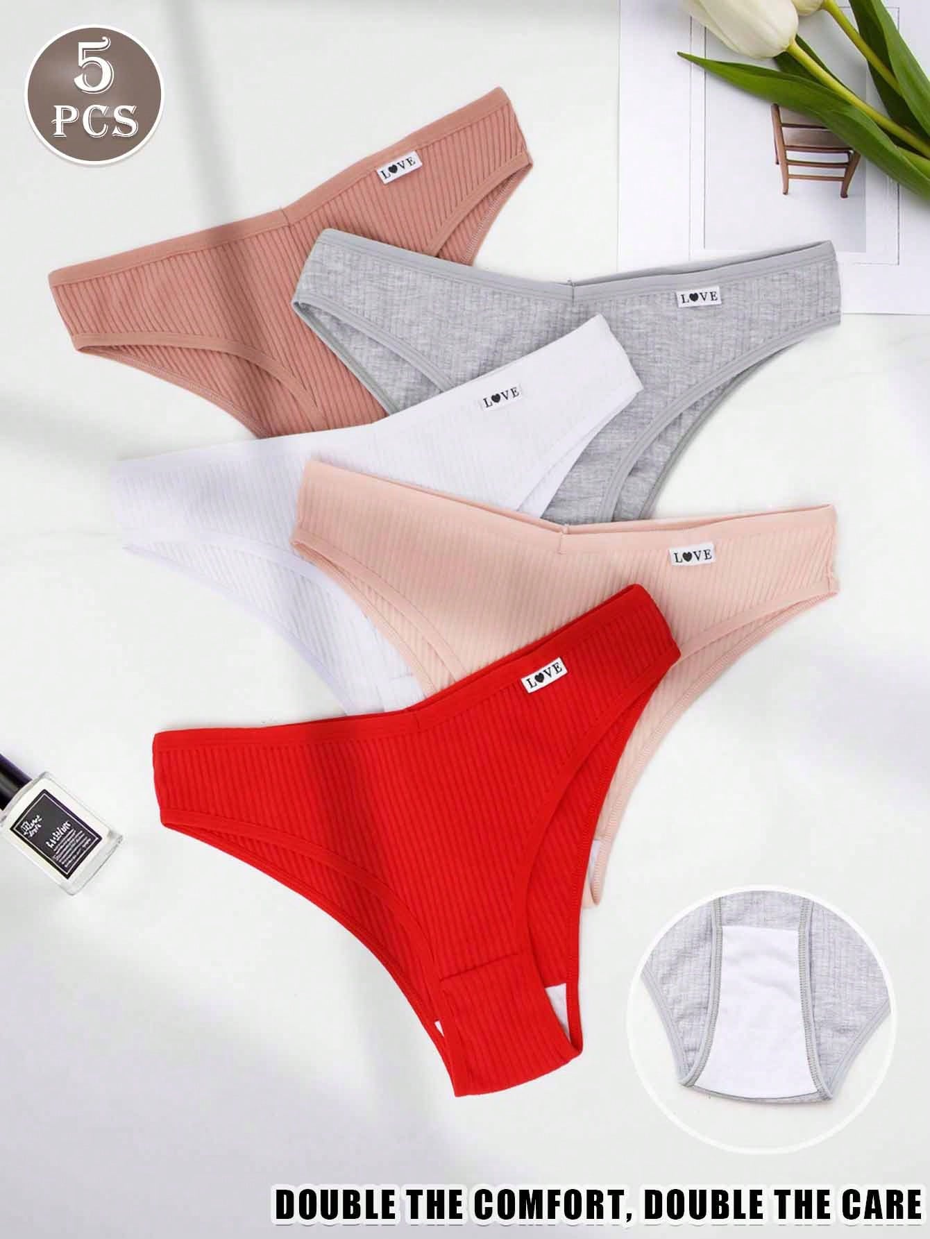5-Pack Ribbed Seamless Briefs  - Seamless Underwear Women 评论和价格