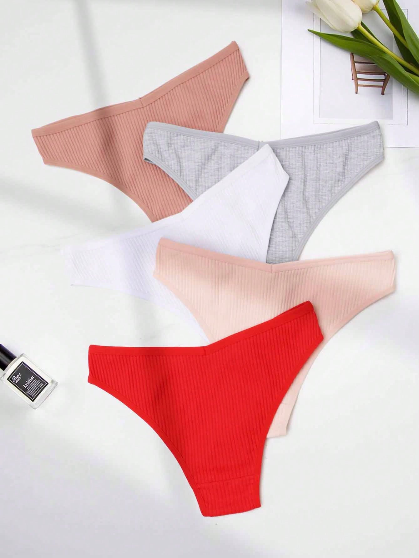 5-Pack Ribbed Seamless Briefs  - Seamless Underwear Women 评论和价格