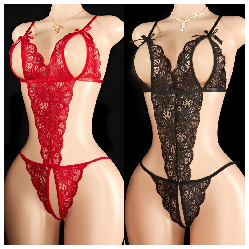 Open Bra Lingerie Set Erotic U - Bodystocking Fishnet 评论和价格