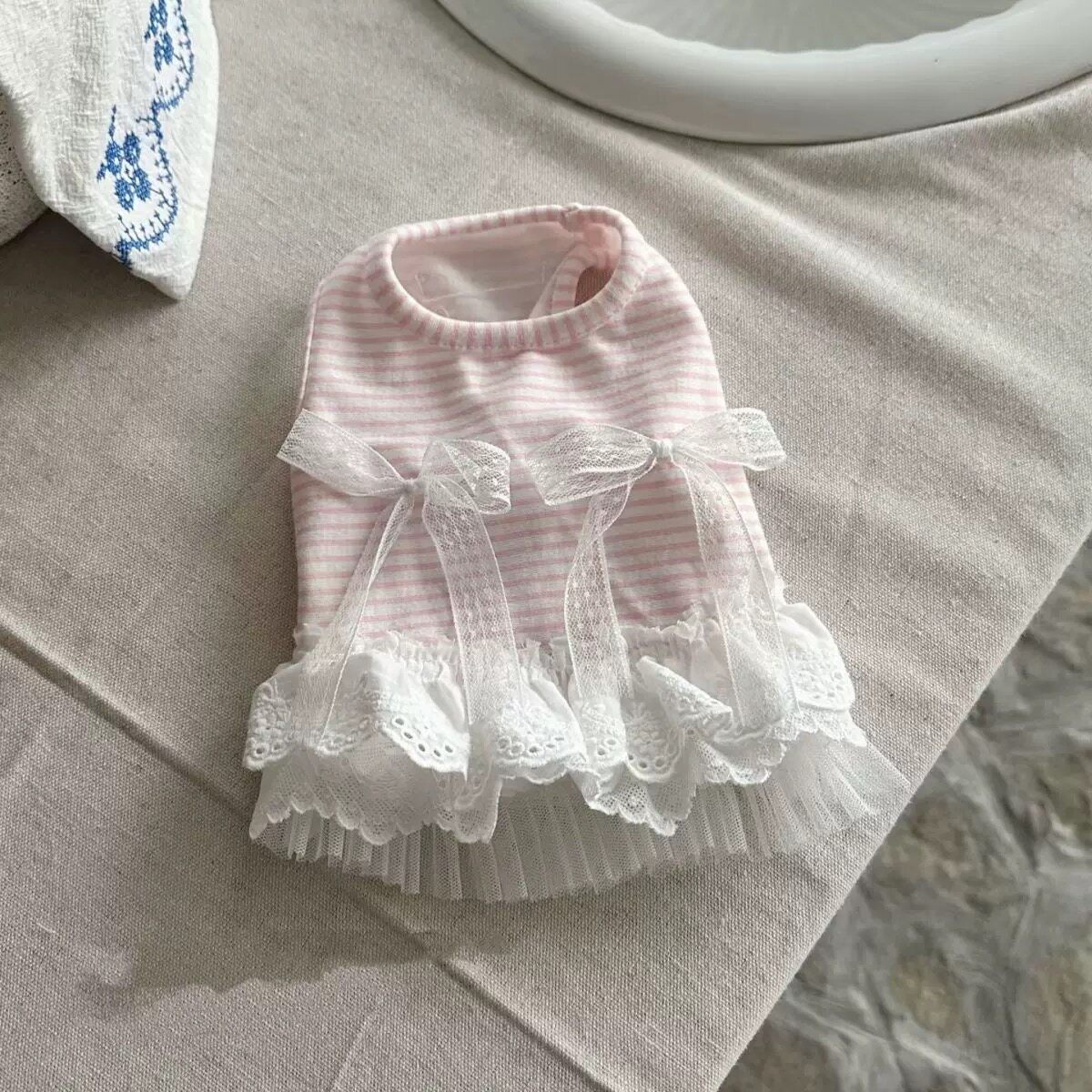 Sweet Bow Dog Clothes Lace Sma - Lace Teddy Lingerie 评论和价格