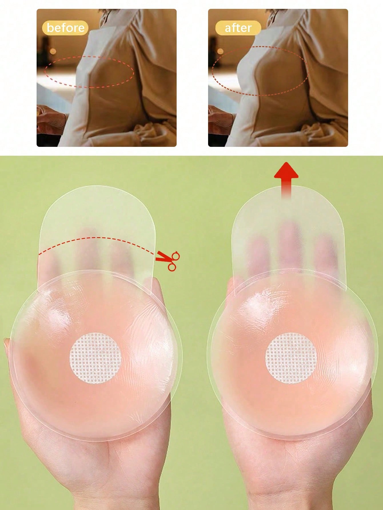 6.5cm Invisible Silicone Breas - Silicone Bra Adhesive 评论和价格