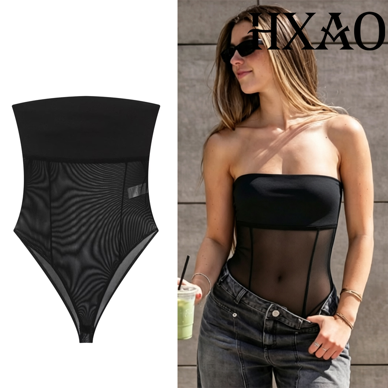 HXAO Tulle Corset Bodys Woman  - Strapless Bra Backless 评论和价格