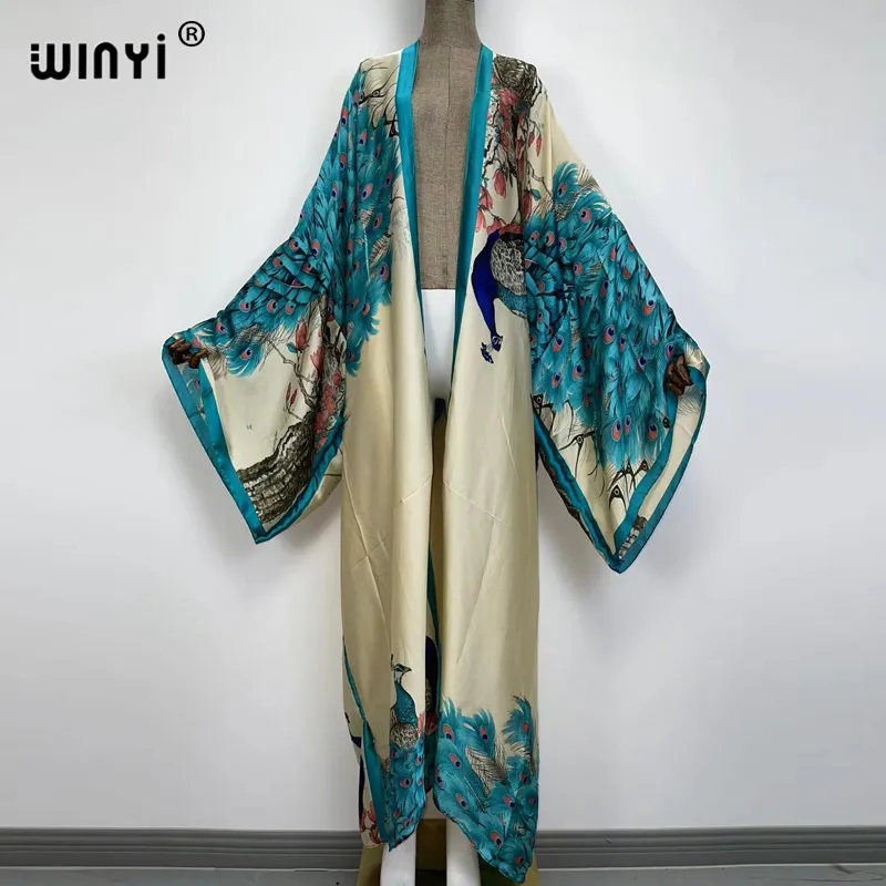 WINYI 2024 Summer Women Cardig - Robe Silk Women 评论和价格