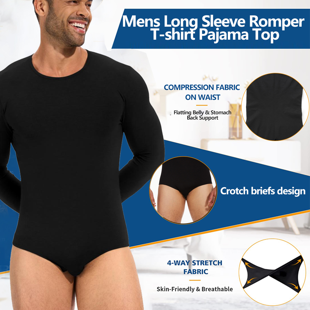 Mens Long Sleeve Bodysuit Full - Shapewear Bodysuit Firm 评论和价格