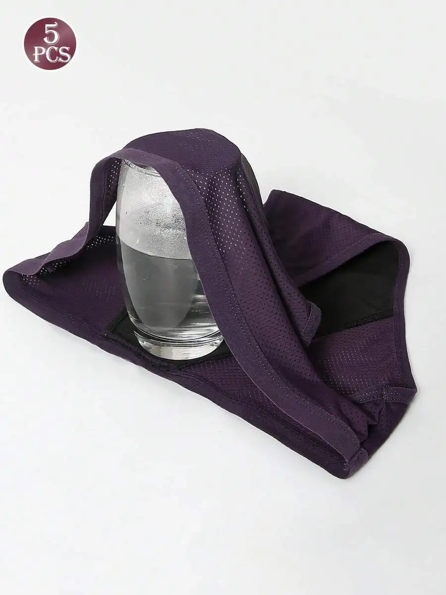 5 Pcs Women Solid Color Absorb - Period Panty Absorbent 评论和价格