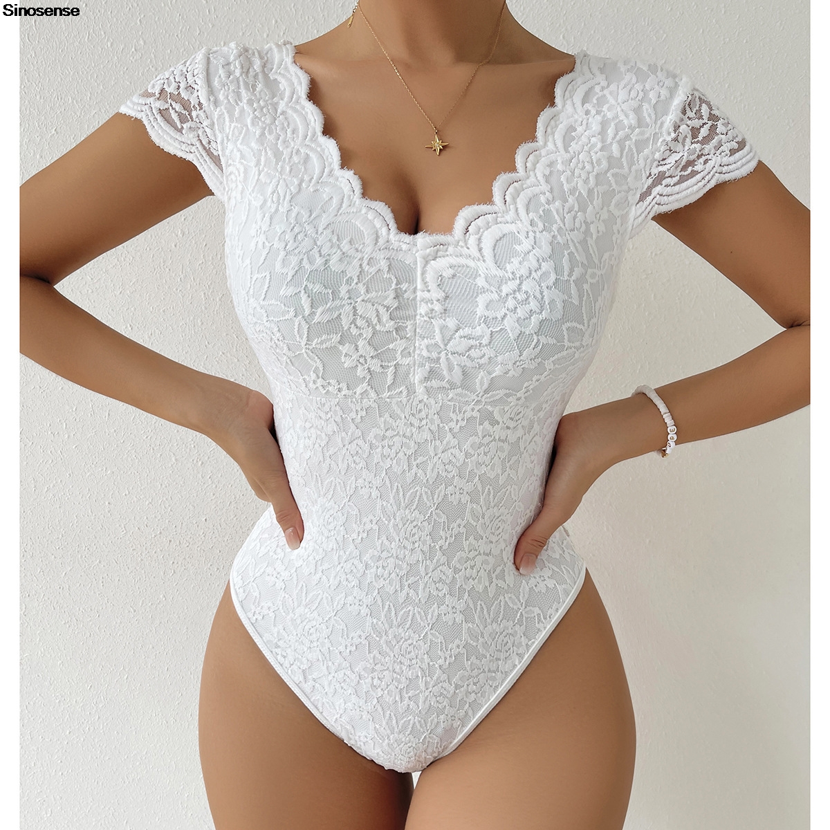 Womens Embroidery Floral Contr - Lace Teddy Lingerie 评论和价格