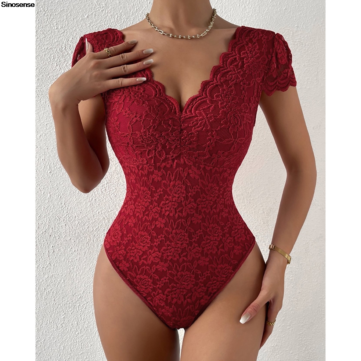 Womens Embroidery Floral Contr - Lace Teddy Lingerie 评论和价格